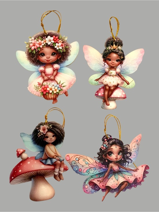 Source unknown￼ Other - A Lot 4 Acrylic Fairy Hanging Ornament Pendants Great for resellers